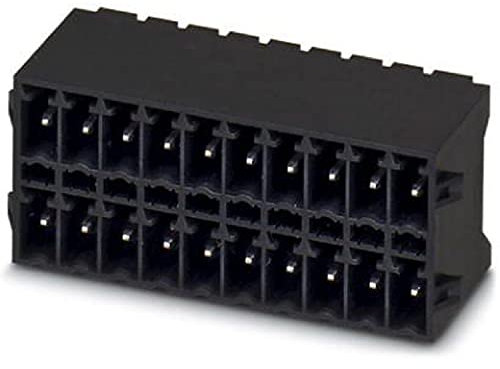 PHOENIX CONTACT MCDN 1,5/15-G1-3,5 RNP26THR Leiterplattengrundleiste, 1.5 mm² Nennquerschnitt, 30 Anschlüsse, MCDN 1,5/..-G1-RN-THR Artikelfamilie, 3.5 mm Rastermaß, 2.6 mm Pinlänge, Schwarz, 40 Stück