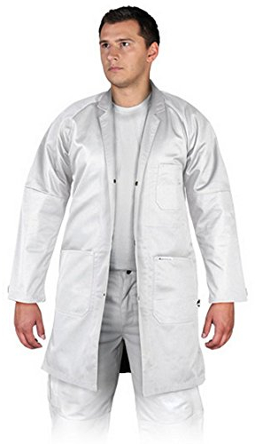 Leber&Hollman LH-COATER_WXXXL Bivico - Delantal de protección (talla XXXL), color blanco