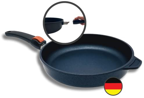 SKK 53214 Series 7 Bratpfanne – Energiesparende Aluguss-Pfanne mit abnehmbarem Griff, PFOA-frei, induktionsgeeignet, backofenfest – 6 cm hoher Rand, Ø 32 cm