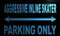 ADVPRO m132-b Aggressive Inline Skater Parking Only Neon Sign Barlicht Neonlicht Lichtwerbung