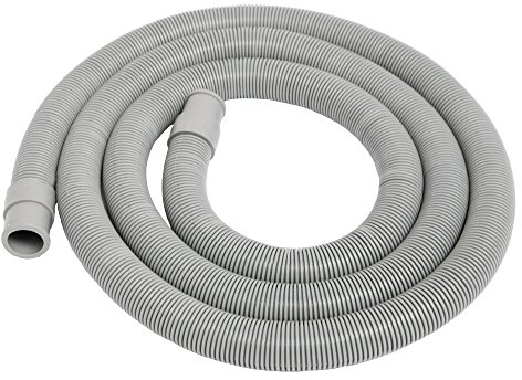 eyepower 2m Flexibler Ablaufschlauch für Waschmaschine und Spülmaschine mit Haltebogen Geschirrspüler Abflussschlauch Ersatzteile - Ablauf Wasserschlauch - Abwasserschlauch Flexibel und Universal