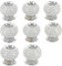 G Decor White Crackle Handmade Design Round Ceramic Door Knobs, Vintage, Shabby Chic, Interior Furniture, Cabinet Wardrobe Cupboard Drawers Pulls Handles (8-Pack)