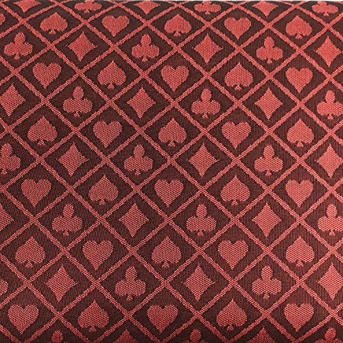 Speed Cloth Pokertisch Stoff – 274 x 152 cm Abschnitt des passenden Casino-Kartenspiel-Tischs aus Filz – Rot