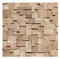 HO-011-1 Teakholz Mosaikfliese auf Netz Wandverblender Wandverkleidung Holz Design Wand-Deko Wood Wall Panel - Fliesen Lager Stein-mosaik Verkauf Herne NRW