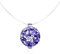 Unendlich U-La collana da donna con singolo zircone e filo di nylon trasparente è alla moda ed elegante.Colore: Viola