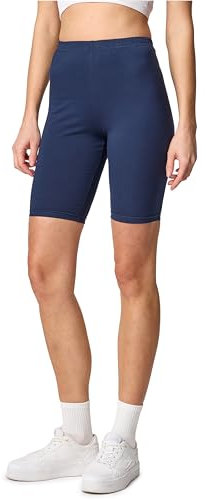 Merry Style Kurze Leggings Damen Shorts aus Baumwolle Komfortable Kurze Hose Radlerhose Ideal für den Alltag und Sportaktivitäten MS10-200 (Marineblau, M)
