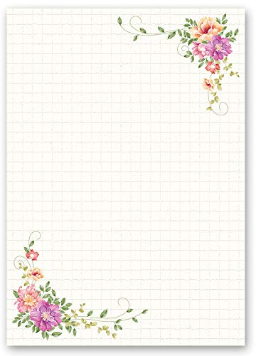 Briefpapier Blumen & Blüten BLUMENBRIEF - DIN A4 Format 20 Blatt - Paper-Media