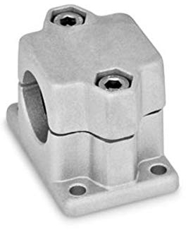 Flansch-Klemmverbinder, Vierkant 40mm / blank