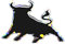 4R Quattroerre.it 32130 3D Aufkleber Stier Sticker HQ, 69 x 45 mm