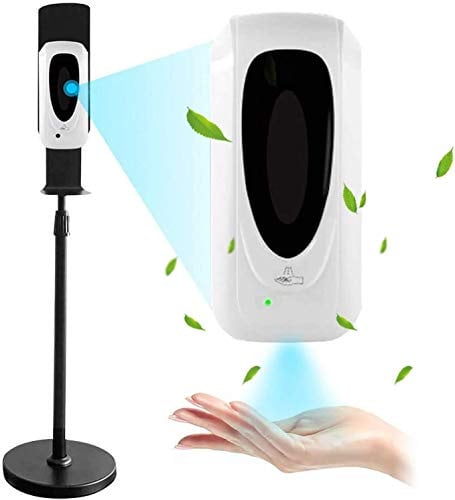 4YANG Desinfektionsspender Mit Sensor 1000ml Automatischer Desinfektionssäule Stehend Desinfektionsflüssigkeit Händedesinfektion Spender Sensor Höhenverstellbar Für Läden, Hotels, Höhenverstellbar
