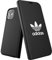 adidas Hülle Entwickelt für iPhone 12 Mini 5.4, Booklet Fallgeprüfte Hüllen, stoßfeste erhöhte Kanten, Original Schutzhülle, Schwarz