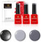 BLUESKY Gel Polish, Gel Nagellack Set, Shades Of Grey. Mr Grey Dc085, Quiet Grey Dc075, Shiny Asphalt A022. 3 x 5 ml Grau, Pastel, Silber