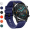 YHC Bracelets pour Huawei Watch GT2 Sport Elegant 46mm / GT 2e, Compatible avec Huawei Watch GT Sport Active Classic 46 mm (04-Bleu)