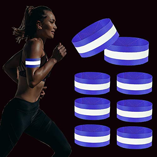 ENYACOS 8er Set Reflektorband,Reflektierendes Armband, Reflektorbänder Reflektoren Kinder Nacht Reflektierende Sicherheits Armband für Outdoor Jogger Laufen Reiten Fahrrad Wandern Motorrad-Reiten