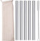 morneve Bubble Tea Pailles Inox réutilisables Acier inoxydable métal Boba Smoothies Thé au lait Milkshake Paille à thé à bulles 12mm Ultra large 215mm Longueur avec brosse 5pcs