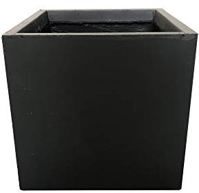 Kante Macetas cuadradas de hormigón Grandes, Elegantes macetas de jardín Hechas a Mano para Uso en Interiores y Exteriores, Gris Pizarra, 12 x 12 x 12 Pulgadas