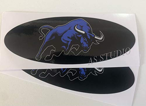 2x 115x45mm Emblem Pflaume Folie (100x38mm) Blue Stier