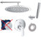 vanvilla Duschsystem mit Unterputz Duscharmatur von Grohe Eurosmart Cosmopolitan Einhebelmischer mit vanvilla Regendusche mit Armatur, Duschkopf rund poliert SET GE105-ob