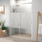 Becrisa Mampara de Ducha Frontal Corredera 1 puerta Corredera + 1 fijo, Transparente, Vidrio Templado 6mm Antical, 195cm de Altura, Perfilería Cromo Brillo, 115cm (Adaptable 109-114cm), Serigrafía