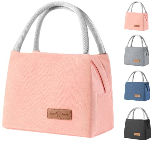 Bolsa de almuerzo aislada, bolsa térmica de flamenco, bolsa térmica de apertura ancha, resistente al agua, a prueba de fugas, organizador de almuerzo para adultos y niños, picnic al aire libre (rosa)