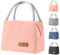 WUWYOUWL Lunchtasche, tragbar, tragbar, aus verdickter Aluminiumfolie, wasserabweisend, thermisch, auslaufsicher, Organizer (Rose)
