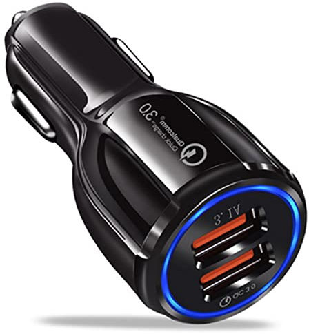Caricatore USB da Auto 5V 6A Universale Quick Charge 3.0 Veloce Caricabatterie Alimentatore Presa 2 Porte Per Smartphone Tablet iOS Android