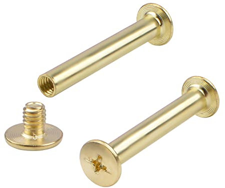 INCREWAY Lot de 30 vis Chicago à tête cruciforme en laiton plaqué laiton, 5 mm x 35 mm