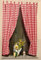 Yaland Blickdichter Vorhänge mit Karo-Muster Landhaus Gardinen Wohnzimmer Gardinenschals mit Raffhalter Schlaufen (BxH 100x120cm, rot) 2 Stück