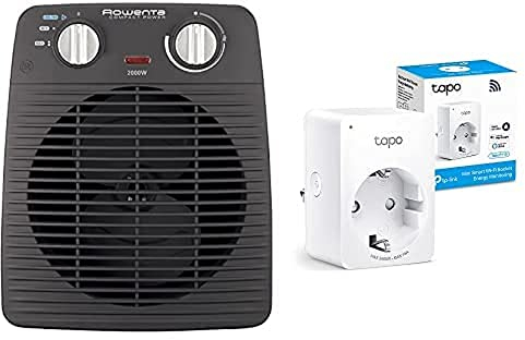 Rowenta SO2210 Compact Power Heizlüfter + TP-Link Smart WLAN Steckdose Tapo P110 mit Energieverbrauchskontrolle