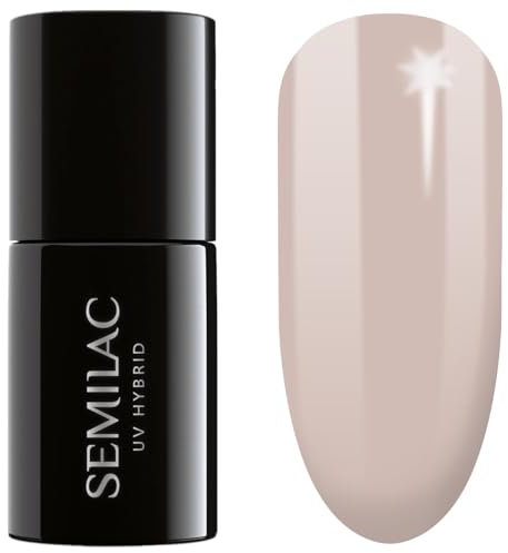 SEMILAC Gel Nail Polish 414 Evening Sand - Full Coverage Gel Polish - Soak Off Easy To Use LED/UV Nail Lamp - Long Lasting Manicure and Pedicure up to 3 weeks