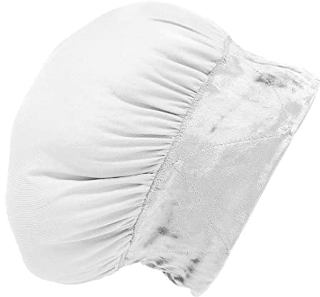 Wrapunzel Head Wrap Shaper Volumizer, Signature Ultimate Wendy Cloud9, Schwarz/Weiß, natürlich aussehend, Hijab, Wendy Shaper Weiß L, 1 Count (Pack of 1)
