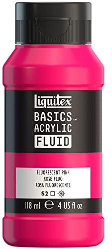 Liquitex BASICS Peinture acrylique fluide, flacon de 118 ml, rose fluo