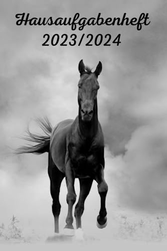 Hausaufgabenheft 2023/2024 Pferd: Wochenplaner mit Raum für Notizen und persönliche Programme August 2023 - Juli 2024 , Ideal für Mädchen, Jungen und Teenager