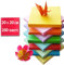 GIEEU 100 Blatt Origami-Papier, 20x20 cm, 70 g - für Anfänger, Jugendliche, Erwachsene, Basteln, 10 Farben, quadratisch.