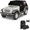 Wrangler Fahrerhausabdeckung für Jeep Wrangler JK JKU JL JLU 4-Türer, wasserdichte Oxford-Autoabdeckung mit reflektierenden Streifen, sonnenfest, schneefest, Schwarz