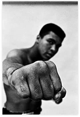 ZAPORA Muhammad Ali Leinwand-Poster, Schlafzimmer, Dekoration, Sport, Landschaft, Büro, Raumdekoration, Geschenk, ungerahmt, 30 x 45 cm