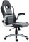 HOMCOM Silla de Oficina Silla de Escritorio Ajustable Silla de Despacho con Reposabrazos Abatibles 5 Ruedas y Función Basculante Carga 120 kg 65x69x112-122 cm Gris
