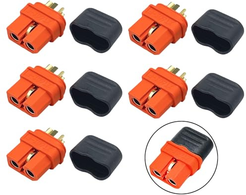 5Pcs XT60i XT60I-F Plug Female Connector with Sheath Housing for RC Lipo Battery FPV Drone Solar Batteries