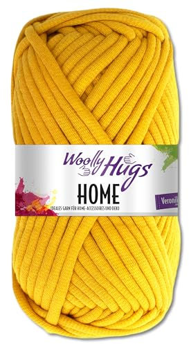 Frida's Wollhaus Woolly Hugs 100 g Home Textilgarn Baumwolle Korb Untersetzer Muschel 16 Farben (22 | Gold)