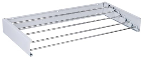 T-LoVendo - Tendedero de Pared Plegable Extensible retractil. para Interior o Exterior. Alta Capacidad de Carga 30kg. Antioxido. Ahorra Espacio. 100cm.