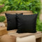 A ATH COLLECTION Premium Large Garden Scatter Cushion Water Resistant Cushions For Garden Furniture 18 x 18 Inch Shredded Foam Filled Outdoor Seating Great for Patio Rattan Chairs (4, Black)