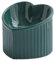 Generic Cuencos elevados de cerámica para gatos, plato inclinado para alimentos para mascotas, plato inclinado en forma de corazón elevado para gatos, comedero de porcelana poco profunda para gatos