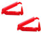 ISKIP 2Pcs Car Seat Safety Belt Clips, Chest Buckle for Car Safety Seat or Baby Chair, Anti Escape Harness Clips for Kids (Red)