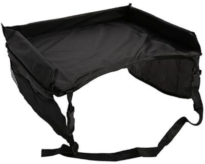 Knietablett Reisetisch Spieltisch Kindertisch Tablett für Kinder Play Zeichenbrett Pencils für Spiel Esstisch Spieltisch Autositz Tisch für Buggys,Kinderwagen,Auto,Flugzeug,Bahn 40 x (Black, 40X32CM)