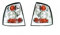 Tuning Heckleuchte Rücklicht Rückleuchte + Set Satz Hinten Links/Rechts Kompatibel mit Opel Astra g cc Schrägheck 1998-09