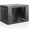 6U Wall Mount Rack Server Cabinet with Visual Glass Door, Home Network Cabinet with Locks, Cooling Fan, Server Rack for IT Equipment, A/V Devices, Office (6U)