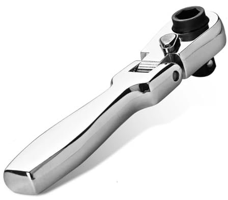 Bestgle 2 in 1 Mini Ratchet Wrench Screwdriver, 72 Teeth Flexible Swivel Socket and Bit Driver Head 1/4 Drive Ratchet Socket Wrench Spanner Handle Repair Tools