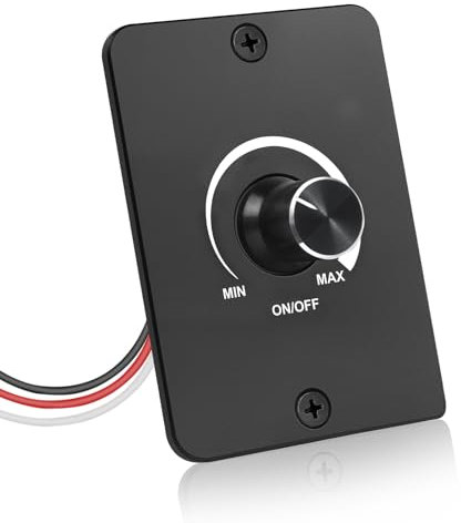 HNCY LED Dimmer 12V, 12V Dimmschalter, 12V PWM Dimmer LED, DC LED Dimmer 12V 5A, Stufenloses Dimmen, 3 Drähte Dimmschalter 12V, Dimmer für LED Lampen, Wohnmobil, Boot, LKW, Wohnwagen