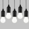 HYVCZP 5er-Pack LED-Zugschnur-Glühbirne, praktische hängende Zugschnur, batteriebetrieben, tragbares Nachtlicht, verwendet für Partys, Camping, Grillveranstaltungen (schwarz)