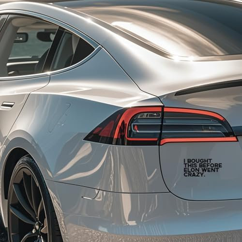 XhuangTech Bumper Sticker - I Bought This Before Elon Went Crazy, Self-Adhesive Regret Lettering Car Sticker Waterproof, Funny Plot Vinyl Decal Accessories for Car Paint Window, Door (Black)